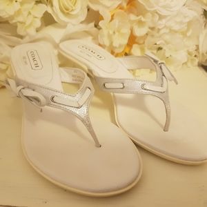Coach White/Silver Sandles
